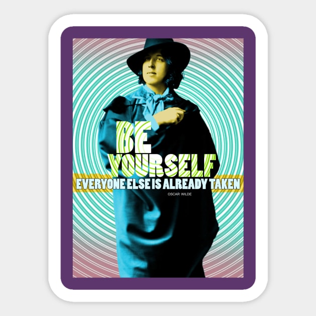 Oscar Wilde Quote 1 Sticker by pahleeloola